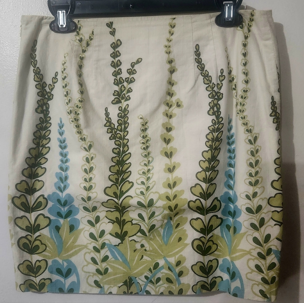 Ann Taylor Loft cotton/lined A-Line skirt women's 6